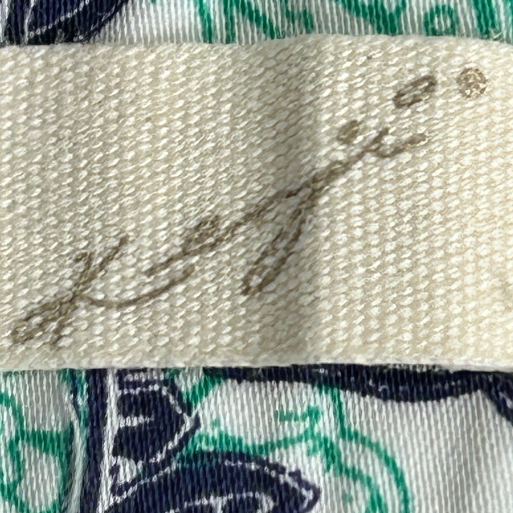 Kenji Anthropologie Blue Paisley and  Alice Collection White Lined Shorts Sz 8 - Picture 8 of 10
